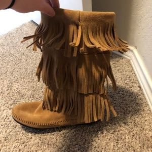 Minnetonka Fringe Boots